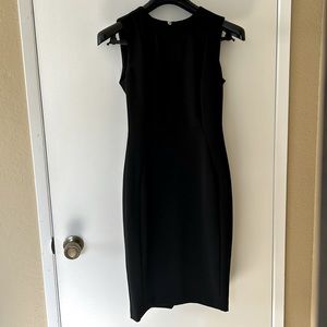 Black Midi Calvin Klein Sheath Dress